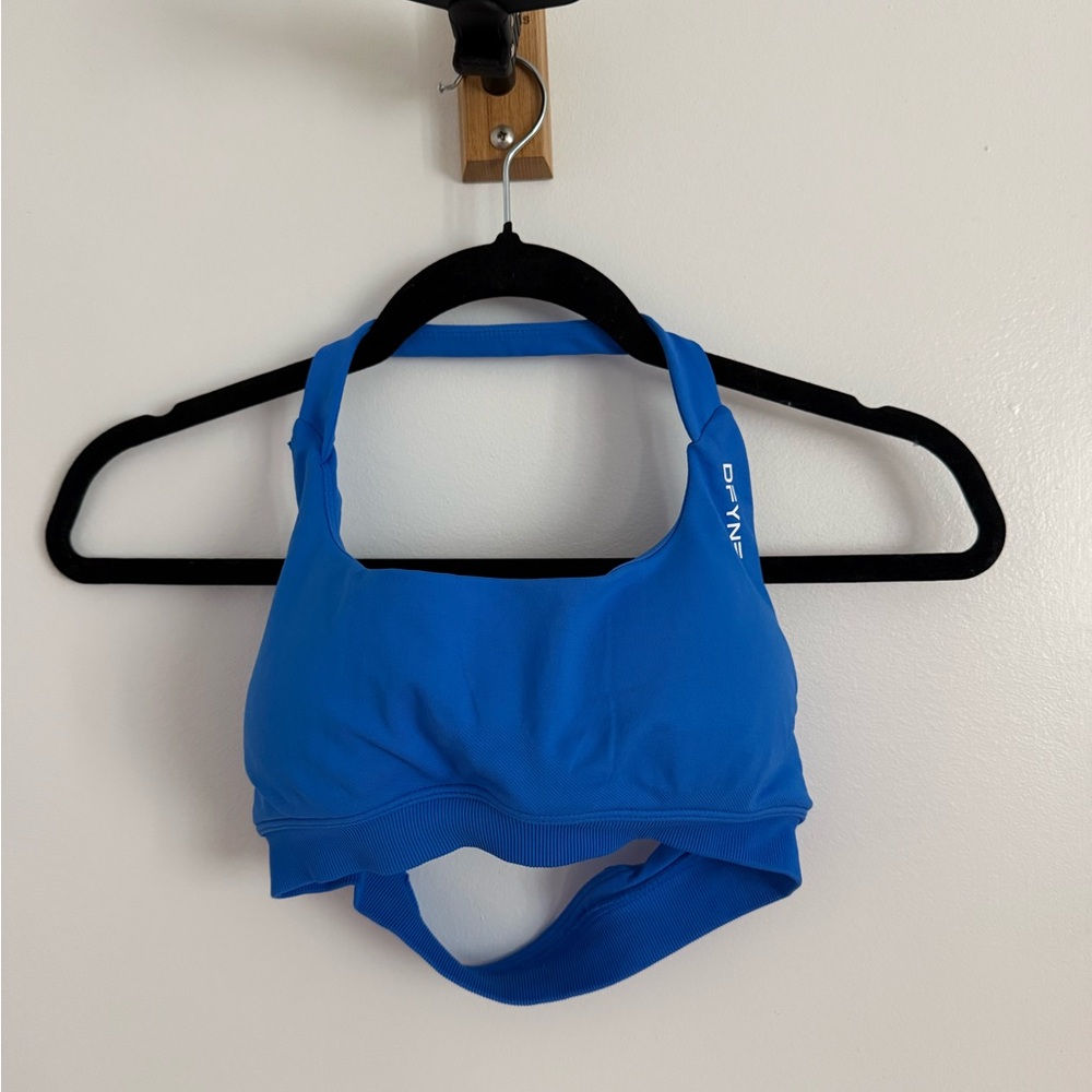 NEW Dyfne Electric Blue Halter Sports Bra